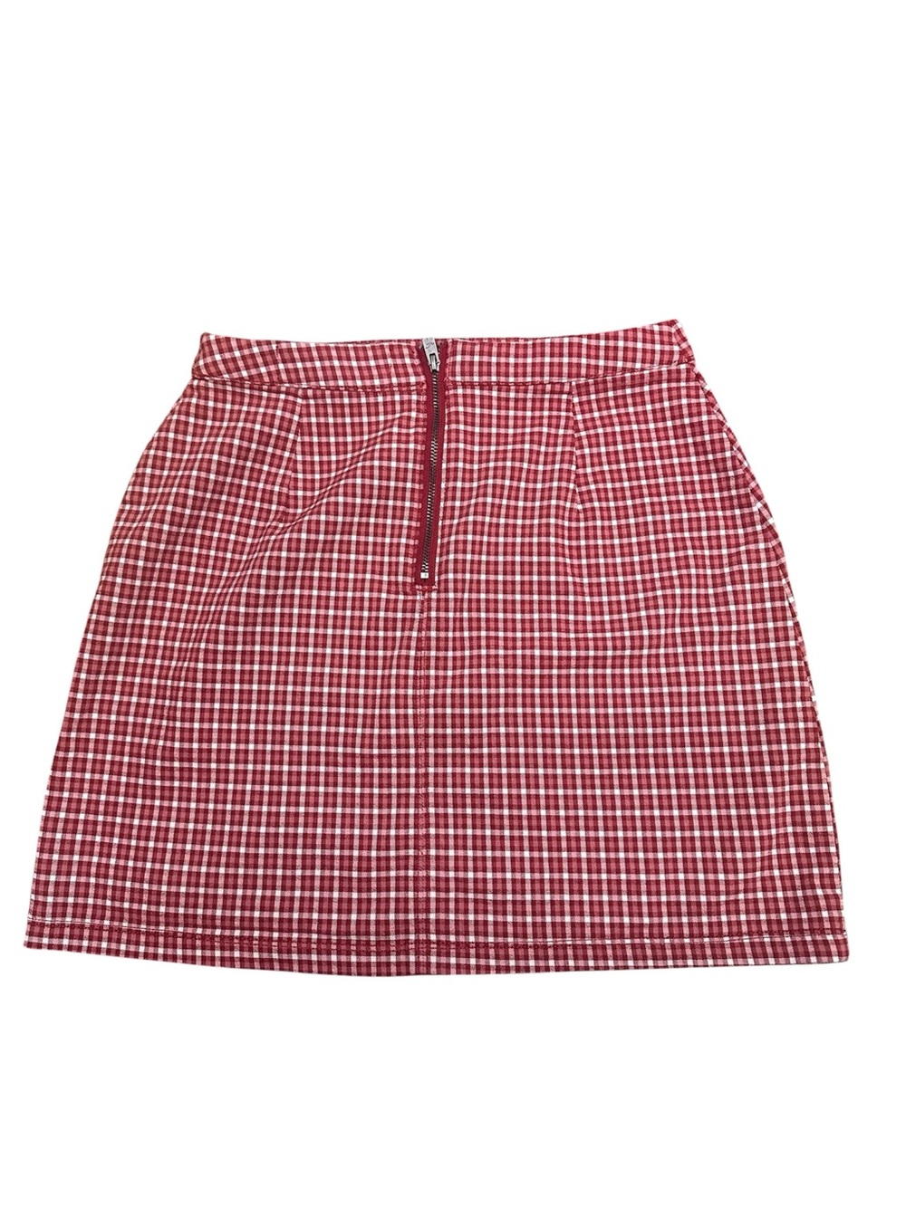 Hollister Y2K Red and White Gingham Mini Skirt Ultra High Rise Size S - Picture 2 of 3